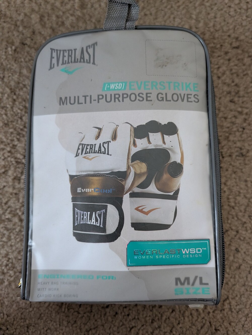 Everlast White, Black & Gold Multi-Purpose Training Gloves